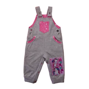 Unikornis lányka bolyhos kertésznadrág