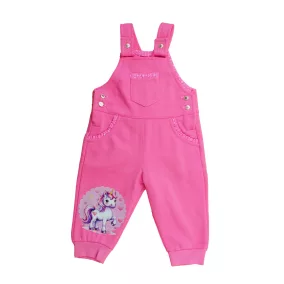 Unikornis lányka bolyhos kertésznadrág