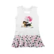 Ujjatlan pamut kislány ruha tacskós mintával