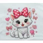 Bébi pamut gumis lepedő 60x120/70x140 - Cica mintával