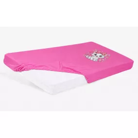 Bébi pamut gumis lepedő 60x120/70x140 - Cica mintával
