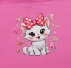 Bébi pamut gumis lepedő 60x120/70x140 - Cica mintával