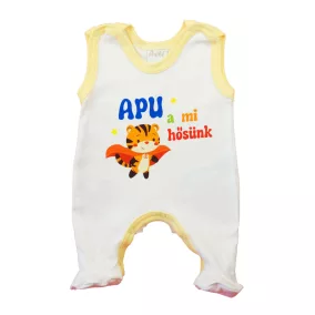 Apák napi ujjatlan pamut rugdalózó