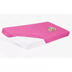 Bébi pamut gumis lepedő 60x120/70x140 - Kisegér mintával