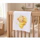 Textil tetra pelenka maci mintával 70x70cm