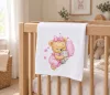 Textil tetra pelenka maci mintával 70x70cm