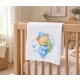 Textil tetra pelenka maci mintával 70x70cm