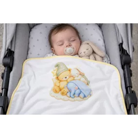 Baba pamut takaró 70 × 90 cm – maci mintával