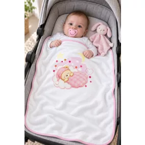 Baba pamut takaró 70 × 90 cm – maci mintával