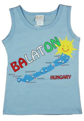 Ujjatlan gyerek póló Balaton felirattal világoskék póló