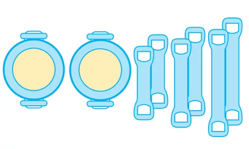 CURLI Luumi LED biztonsági világítás újratölthető nyakörvre KÉK