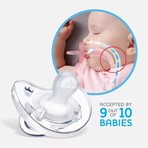 CHICCO Physio Soft teljesen szilikon cumi 16-36m lány 2 db