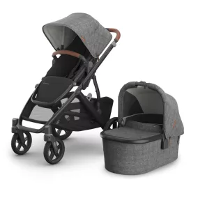   UPPABABY VISTA V3 babakocsi - Greyson Charcoal Mélange, Carbon, Saddle L