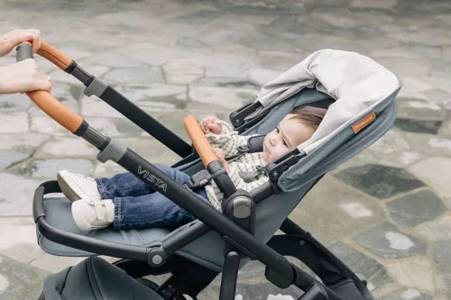 UPPABABY VISTA V3 babakocsi - Kenzi Mystic Aqua, Carbon, Saddle L