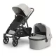 UPPABABY VISTA V3 babakocsi - Savannah Pearl Gray Jacquard, Carbon, Chestnut L