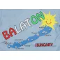 Rövid ujjú baba body Balaton felirattal kék színben
