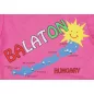 Rövid ujjú baba body Balaton felirattal pink színben