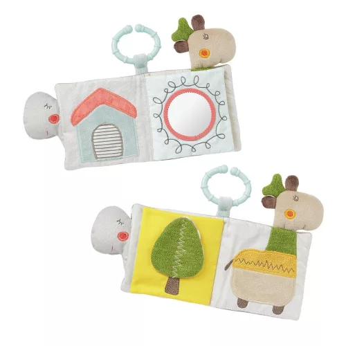 Puha, textil babakönyv Loopy & Lotta 11 X 11 cm