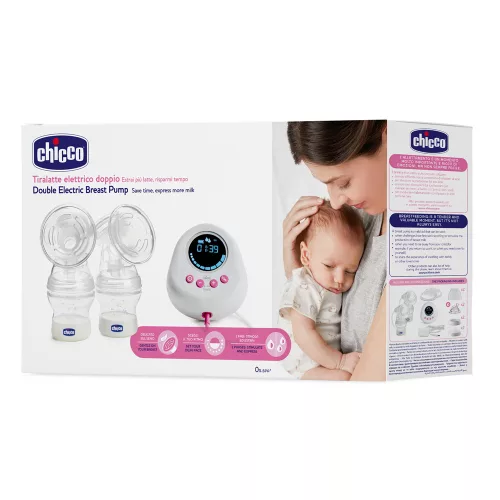 CHICCO Elektromos dupla rózsaszín anyatejfejő