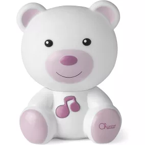 CHICCO Éjszakai zenélő fény Medve rózsaszín 0m+