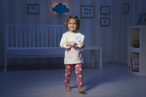 CHICCO Éjszakai zenélő fény Medve rózsaszín 0m+