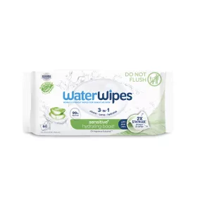   WATERWIPES Nedves törlőkendők Hydrating clean with aloe vera 3in1 60 db
