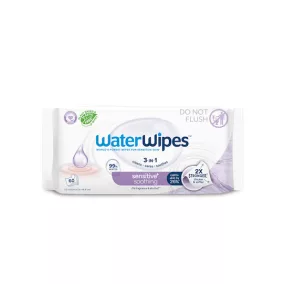 WATERWIPES Nedves törlőkendők Soothing clean 3in1 60 db 