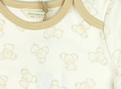 Organikus pamut rövid ujjú kombidressz koala mintá