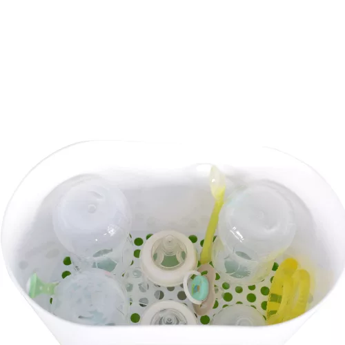 Moni Sterilizáló 3in1 sterilizáló 6 üvegnek, melegítő és gőzölő funkció 550w zöld