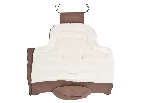 Moni Cangaroo fluffy téli bundazsák lábán erősített 100cm barna/bézs