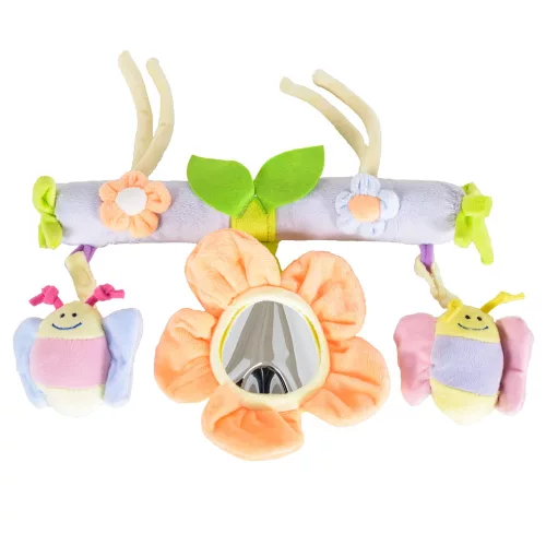 Moni Műanyagjáték kiságyra tehető színes játék virágos