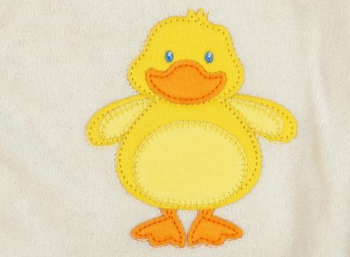 Organikus pamut fürdőköntös kacsa mintával bézs (4