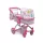 Moni Toys Pink rose játék mózes kosaras babakocsi