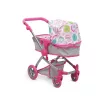 Moni Toys Pink rose játék mózes kosaras babakocsi