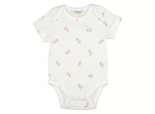 Organikus pamut 3 részes bébi lányka szett nyuszis