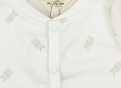 Organikus pamut fiú bébi 3 részes szett nyuszis 62