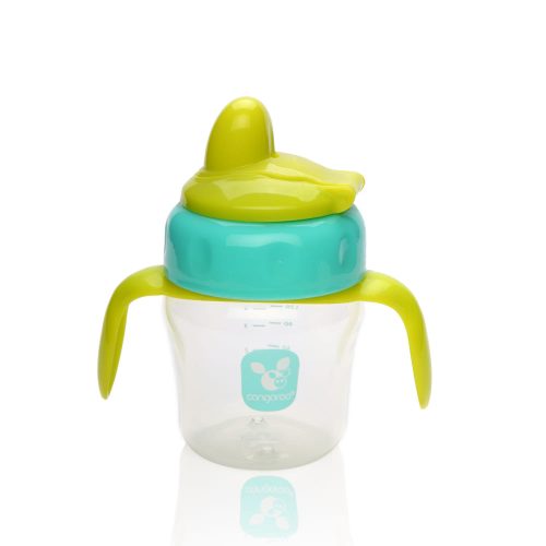 Moni Cup 150ml csőrös itatópohár türkizkék/sárga