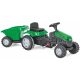 Moni Pilsan traktor pedálos trélerrel 07316 zöld