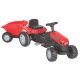 Moni Pilsan traktor pedálos trélerrel 07316 piros