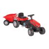 Moni Pilsan traktor pedálos trélerrel 07316 piros