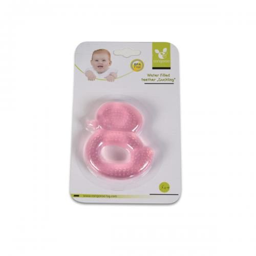 Moni Duck szillikon rágóka kacsa pink