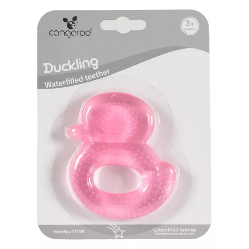 Moni Cangaroo Duck szillikon rágóka kacsa pink