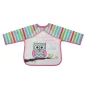 Moni BIB előke hosszú ujjas Messy PINK