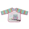 Moni BIB előke hosszú ujjas Messy PINK