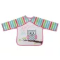 Moni BIB előke hosszú ujjas Messy PINK