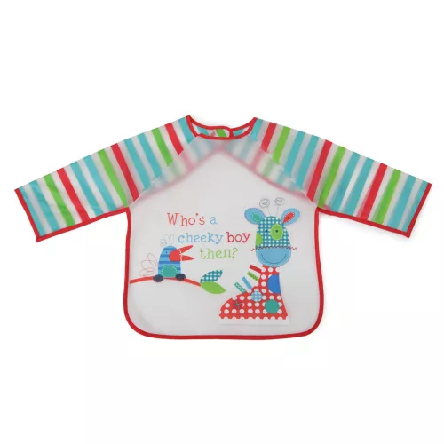 Moni Bib előke hosszú ujjas messy piros