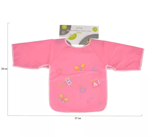 Moni BIB előke hosszú ujjas Piggy PINK