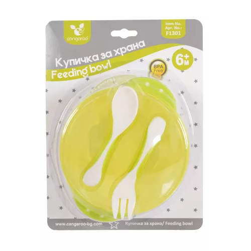 Moni Cangaroo tál szett villával, kanállal