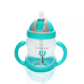   Moni Boo itatópohár szívószállal, fogantyúval 280ml kék