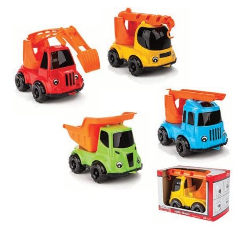 Moni Pilsan 07659 építőipari teherautó 4 féle 22cm vegyes